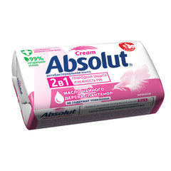 Мыло туалетное антибактериальное 90 г ABSOLUT (Абсолют) &laquo;Нежное&raquo;, не содержит триклозан, 6058