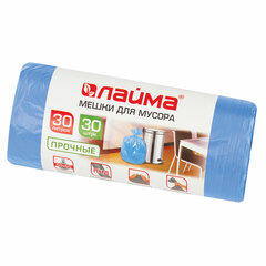 Мешки для мусора 30 л синие в рулоне 30 шт. прочные, ПНД 10 мкм, 50&times;60 см, LAIMA, 601378