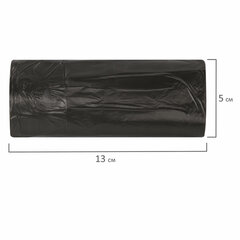 Мешки для мусора 30 л, черные, в рулоне 30 шт., ПНД 8 мкм, 50&times;60 см, ОФИСМАГ стандарт, 601379