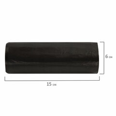 Мешки для мусора 60 л, черные, в рулоне 20 шт., ПНД 12 мкм, 60&times;70 см, ОФИСМАГ стандарт, 601383