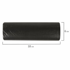 Мешки для мусора 120 л, черные, в рулоне 10 шт., прочные, ПНД 18 мкм, 70&times;110 см, LAIMA, 601386