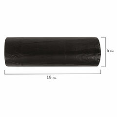 Мешки для мусора 120 л, черные, в рулоне 10 шт., ПНД 18 мкм, 70&times;110 см, ОФИСМАГ стандарт, 601388