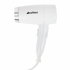Фен для волос настенный KSITEX F-1800 W, 1800 Вт, пластик/<wbr/>металл, 2 скорости, белый