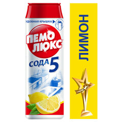 Чистящее средство 480 г, ПЕМОЛЮКС Сода-5/<wbr/>7, &laquo;Лимон&raquo;, порошок