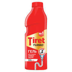 Средство для прочистки канализационных труб 1 л, TIRET (Тирет) &laquo;Turbo&raquo;, гель