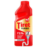 Средство для прочистки канализационных труб 500 мл, TIRET (Тирет) "Turbo", гель