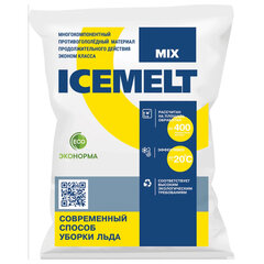 Реагент антигололедный 25 кг, ICEMELT &laquo;Mix&raquo;, до -20С, хлористый натрий, мешок