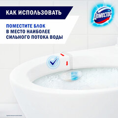 Блок туалетный подвесной твердый 40 г ДОМЕСТОС &laquo;Атлантик&raquo;, основной блок