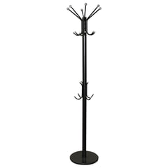Вешалка-стойка SHT-CR450, 1,86 м, диск 37 см, 6 крючков + 4 дополнительных, металл/<wbr/>мрамор, черная