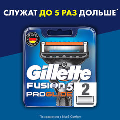 Сменные кассеты для бритья 2 шт., GILLETTE (Жиллет) &laquo;Fusion ProGlide&raquo;, для мужчин