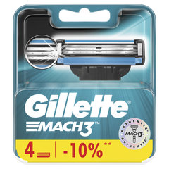 Сменные кассеты для бритья 4 шт., GILLETTE (Жиллет) &laquo;Mach3&raquo;, для мужчин