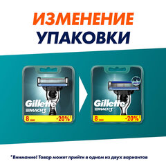 Сменные кассеты для бритья 8 шт., GILLETTE (Жиллет) &laquo;Mach3&raquo;, для мужчин