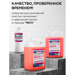 Средство для уборки санитарных помещений 5 л, МЕГАСАН, дезинфицирующее, концентрат