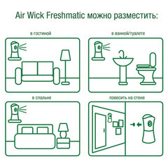 Освежитель воздуха автоматический со сменным баллоном 250 мл, AIRWICK Pure, &laquo;Цветущая сакура&raquo;