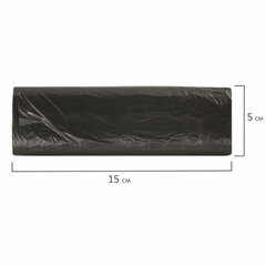 Мешки для мусора 60 л черные в рулоне 20 шт., ПНД 5 мкм, 57&times;65 см, ЛЮБАША эконом, 605331