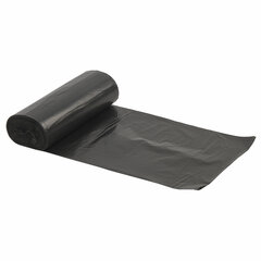 Мешки для мусора 90 л, черные, в рулоне 10 шт., прочные, ПВД 25 мкм, 60&times;95 см, LAIMA, 605332