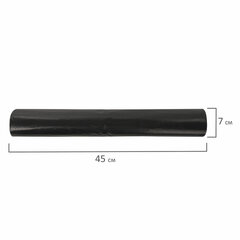 Мешки для мусора 240 л, черные, в рулоне 10 шт., прочные, ПВД 50 мкм, 90&times;140 см, LAIMA, 605337