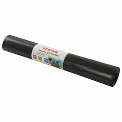 Мешки для мусора 240 л, черные, в рулоне 10 шт., прочные, ПВД 50 мкм, 90&times;140 см, LAIMA, 605337