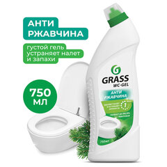 Средство для уборки санитарных помещений 750 мл, GRASS WC-GEL АНТИРЖАВЧИНА, кислотное, гель