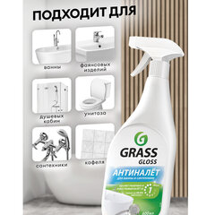 Средство для чистки сантехники кислотное 600 мл, GRASS GLOSS АНТИНАЛЕТ, триггер