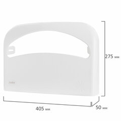 Диспенсер для покрытий на унитаз LAIMA PROFESSIONAL ORIGINAL (V1), 1/<wbr/>2 сложения, белый, ABS-пластик, 605785