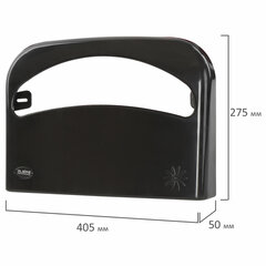 Диспенсер для покрытий на унитаз LAIMA PROFESSIONAL ORIGINAL (V1), 1/<wbr/>2 сложения, черный, 605786