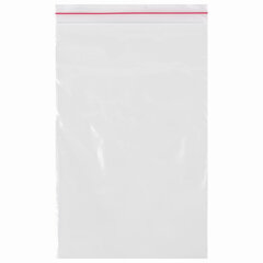 Пакеты с замком ZIP LOCK &laquo;зиплок&raquo;, комплект 100 шт., 80&times;120 мм, ПВД, толщина 35 микрон, BRAUBERG, 606209