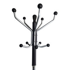 Вешалка-стойка BRABIX &laquo;CR-870&raquo; на мраморном диске, металл, 5+3 крючка, цвет коричневый, 606436