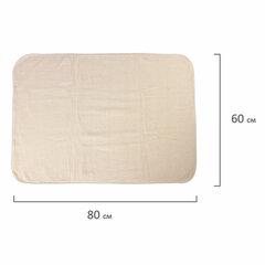 Тряпка для пола 60&times;80 см, трехслойная, нитепрошивная (НЕТКОЛ), 360 г/<wbr/>м<sup>2</sup>, светлая, 100% хлопок, LAIMA, 606632