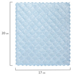 Салфетки из МИКРОФИБРЫ ГУБЧАТЫЕ 17&times;20 см, КОМПЛЕКТ 3 шт., 3 слоя, ассорти, 440 г/<wbr/>м<sup>2</sup>, LAIMA, 606657