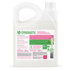 Гель для стирки для всех видов тканей 2,75 л SYNERGETIC, гипоаллергенный