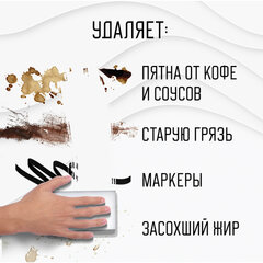 Губка-ластик МЕЛАМИНОВАЯ для удаления пятен, для чистки кухни, уборки, обуви, 10,5&times;6&times;2,5 см, КОМПЛЕКТ 2 шт., колорбокс, BRAUBERG, 606892