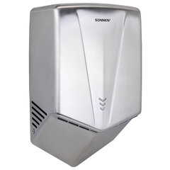 Сушилка для рук ВЫСОКОСКОРОСТНАЯ АНТИВАНДАЛЬНАЯ SONNEN K2022A, 1300 Вт, 150 м/<wbr/>с, IPX1, 72 дБ, нержавеющая сталь, 607191