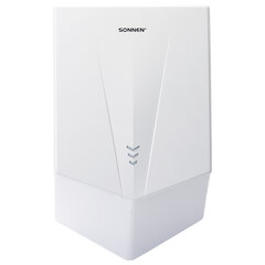 Сушилка для рук ВЫСОКОСКОРОСТНАЯ SONNEN K2022B, 1300 Вт, 150 м/<wbr/>с, IPX1, 72 дБ, белая, пластиковый корпус, 607192