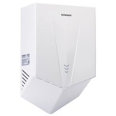 Сушилка для рук ВЫСОКОСКОРОСТНАЯ SONNEN K2022B, 1300 Вт, 150 м/<wbr/>с, IPX1, 72 дБ, белая, пластиковый корпус, 607192