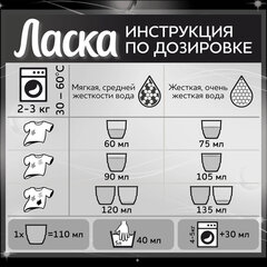 Гель для стирки 4 л ЛАСКА &laquo;Для тёмного&raquo;, концентрат