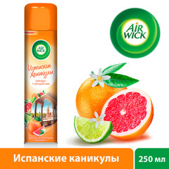 Освежитель воздуха аэрозольный 290 мл, AIRWICK &laquo;Испанские каникулы" – "Грейпфрут и цветущий лайм&raquo;, 93107