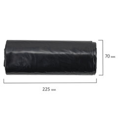 Мешки для мусора 190 л черные в рулоне 10 шт., ПВД 23 мкм, 90&times;120 см, ЛЮБАША &laquo;эконом ПЛЮС&raquo;, 607681