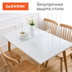 Коврик-подкладка, скатерть ПВХ прозрачная, гибкое/<wbr/>мягкое стекло, 120&times;75 см, 0,8 мм, DASWERK (ДАСВЕРК), 607879