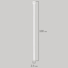 Стяжка (хомут) нейлоновая сверхпрочная POWER LOCK, 2,5&times;100 мм, КОМПЛЕКТ 100 шт., белая, SONNEN, 607918
