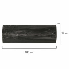 Мешки для мусора 120 л черные, в рулоне 10 шт., ПНД 11 мкм, 67&times;102 см, ЛЮБАША, 608093