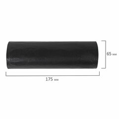 Мешки для мусора 120 л, черные, в рулоне 10 шт., ПВД 30 мкм, 65&times;100 см, ЛЮБАША, 608096