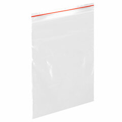 Пакеты с замком ZIP-LOCK &laquo;зиплок&raquo;, комплект 100 шт., 150&times;200 мм, ПВД, толщина 35 мкм, STAFF, 608166
