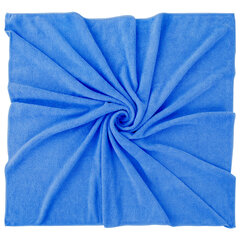 Тряпка из микрофибры 50&times;60 см, АВТО / ДОМ / ОФИС, &laquo;OVERLOCK INDIGO COLOUR&raquo;, синяя, 220 г/<wbr/>м<sup>2</sup>, LAIMA HOME, 608222