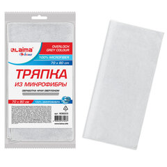 Тряпка для мытья пола из микрофибры 70&times;80 см &laquo;OVERLOCK GREY COLOUR&raquo;, серая, 220 г/<wbr/>м<sup>2</sup>, LAIMA HOME, 608223