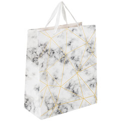 Пакет подарочный (1 штука) 26&times;13&times;33 см, ЗОЛОТАЯ СКАЗКА &laquo;Golden Marble&raquo;, тиснение фольгой, 608251
