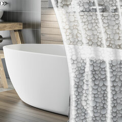 Штора для ванной комнаты WET STONES с 3D-эффектом водонепроницаемая, 180&times;180 см, LAIMA HOME, 608449