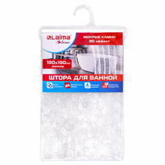 Штора для ванной комнаты WET STONES с 3D-эффектом водонепроницаемая, 180&times;180 см, LAIMA HOME, 608449