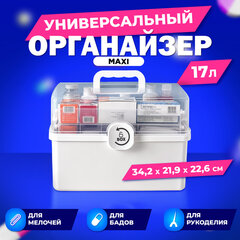 Аптечка домашняя органайзер для хранения универсальный размер MAXI 34,2&times;21,9&times;22,6 см, DASWERK (ДАСВЕРК), 608475