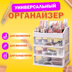 Органайзер для хранения косметики, канцтоваров, мелочей ТРИ УРОВНЯ, 26,6&times;17*23,5 см, DASWERK (ДАСВЕРК), 608477
